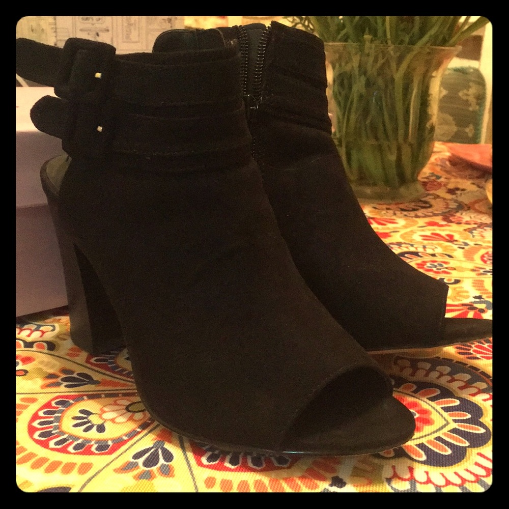 Banquet Black Fabric Dress Shoes High Heels